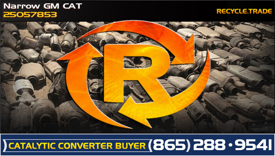 Narrow GM CAT 25057853 Scrap Catalytic Converter 