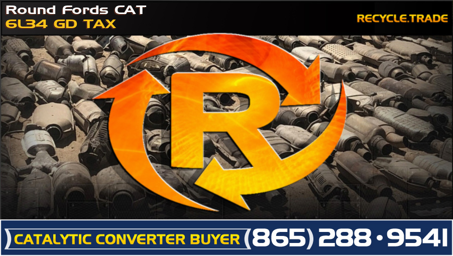 Round Fords CAT 6L34 GD TAX Scrap Catalytic Converter 